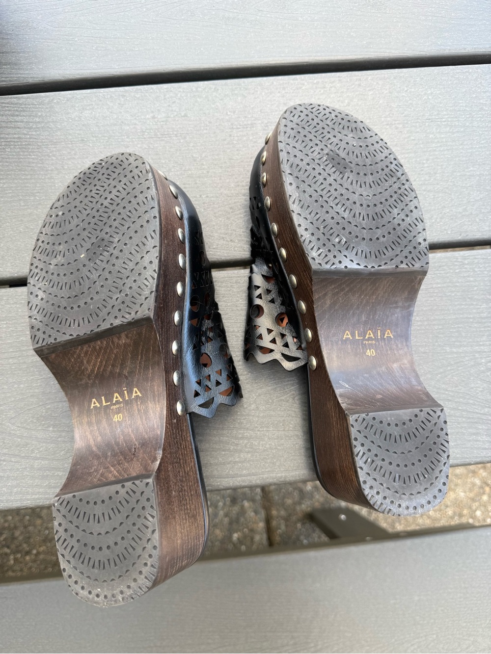 ALAÏA Black Vienne Clogs size 40 - Picture 8 of 12